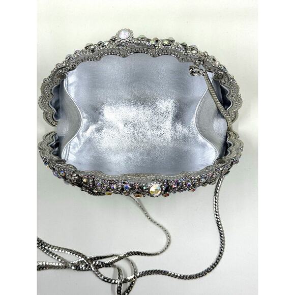 STUNNING Mission Peacock Bling Purse, has beautiful silver chain,Fairy,Queen - Picture 3 of 7